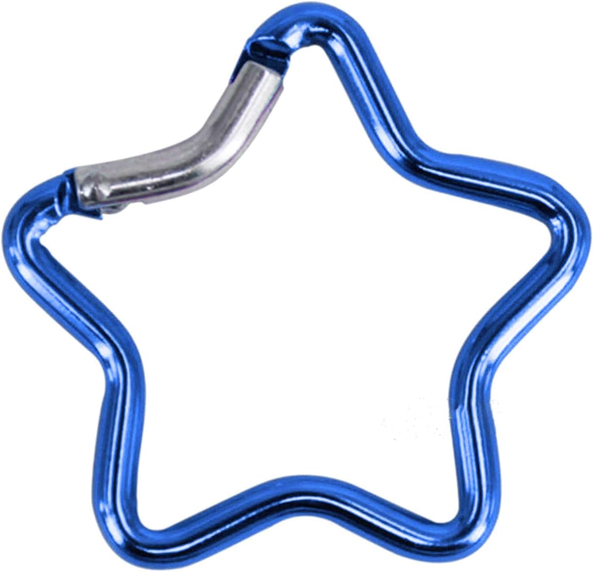 Carabiner Clip, Star Shaped Climbing Buckle Aluminum Alloy Heavy Duty Keyring Hook for Camping Fishing Hiking Traveling Outdoor Activities Accessory Carabiner Carabiners (Blue)