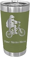 Vista 11 de LaserGram Vaso de pinta aislado al vacío de 16 onzas, conductor BMX, grabado personalizado incluido (negro)