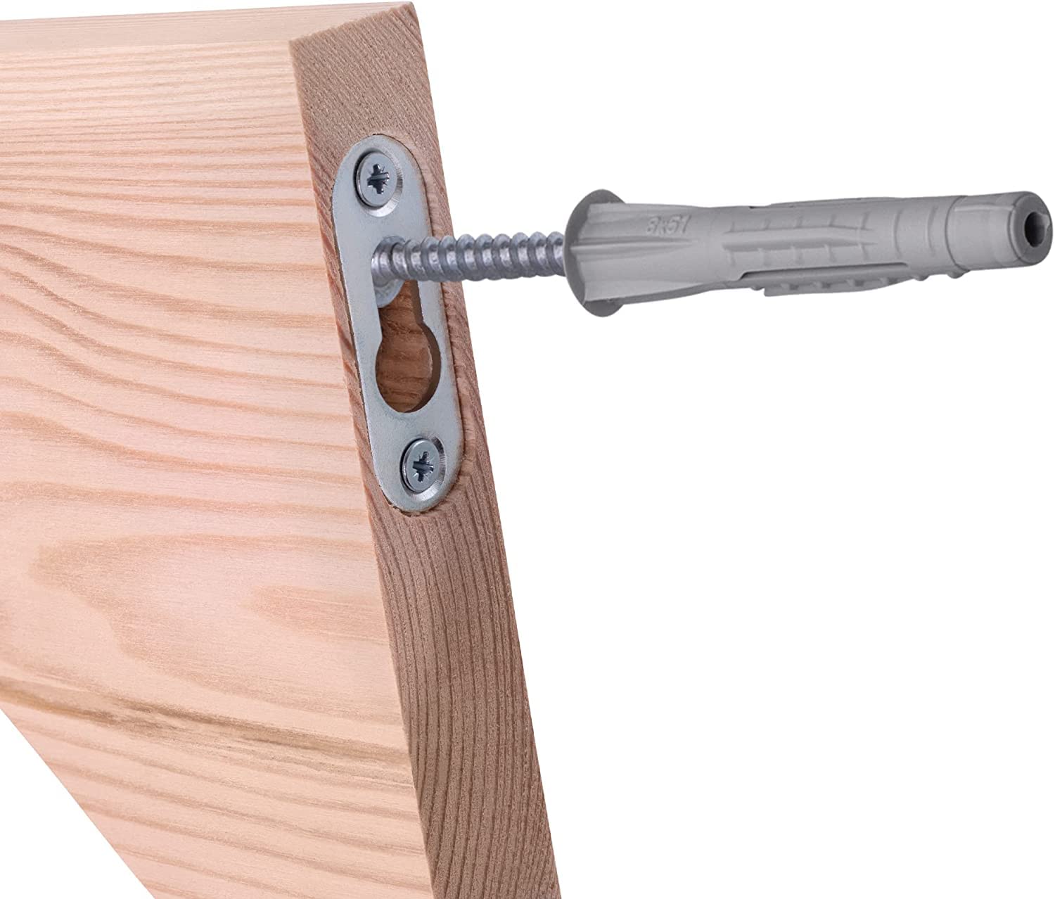 Gedotec Lot de 10 équerres murales en pin 165 x 95 mm, très résistantes, en bois naturel, haute capacité de charge, convient pour les étagères, les étagères murales, les supports d'étagère