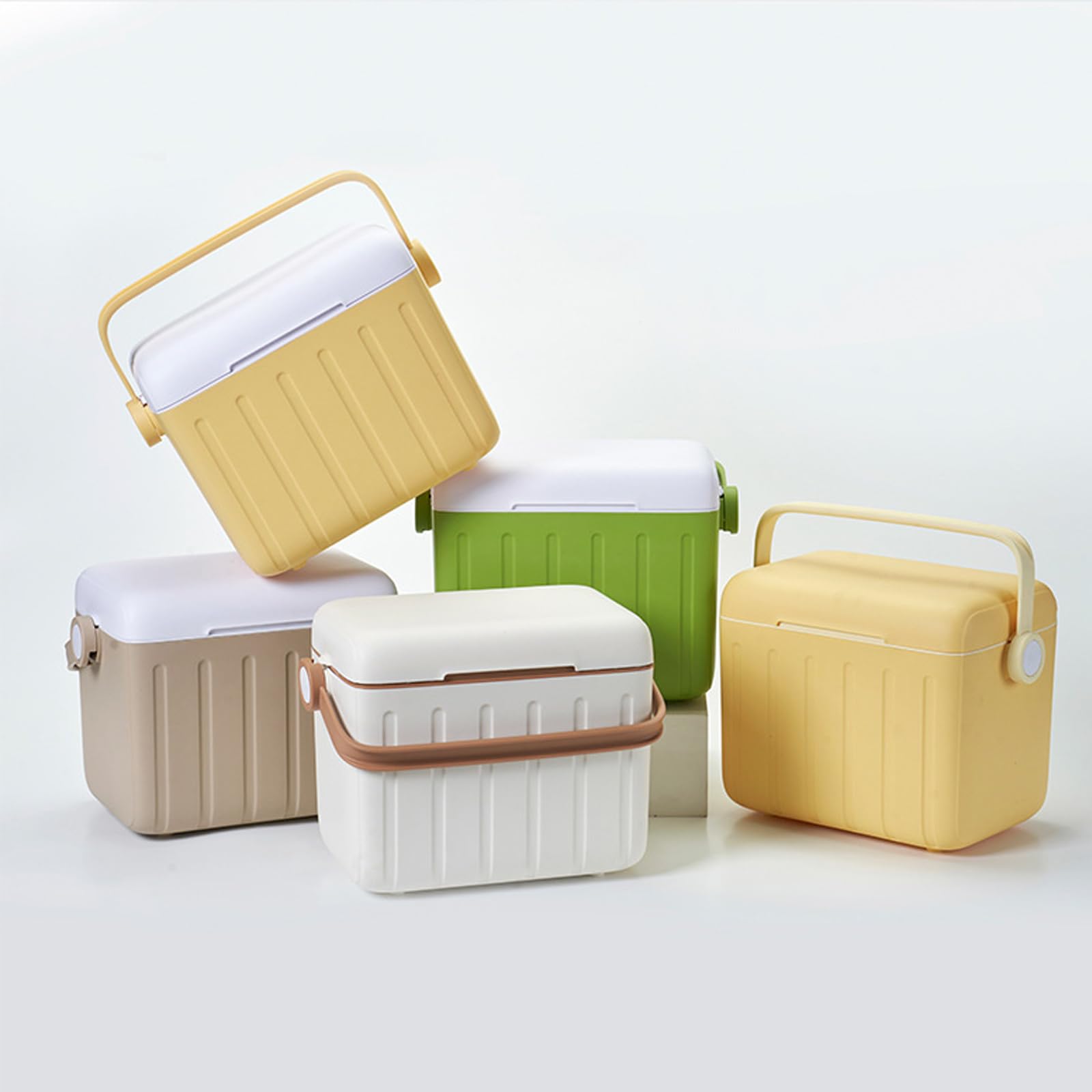 Enfriador de hielo portátil aislado, a prueba de fugas, 6 L, para camping, picnic, playa, viajes en coche, almacenamiento de alimentos y bebidas, ideal para actividades al aire libre