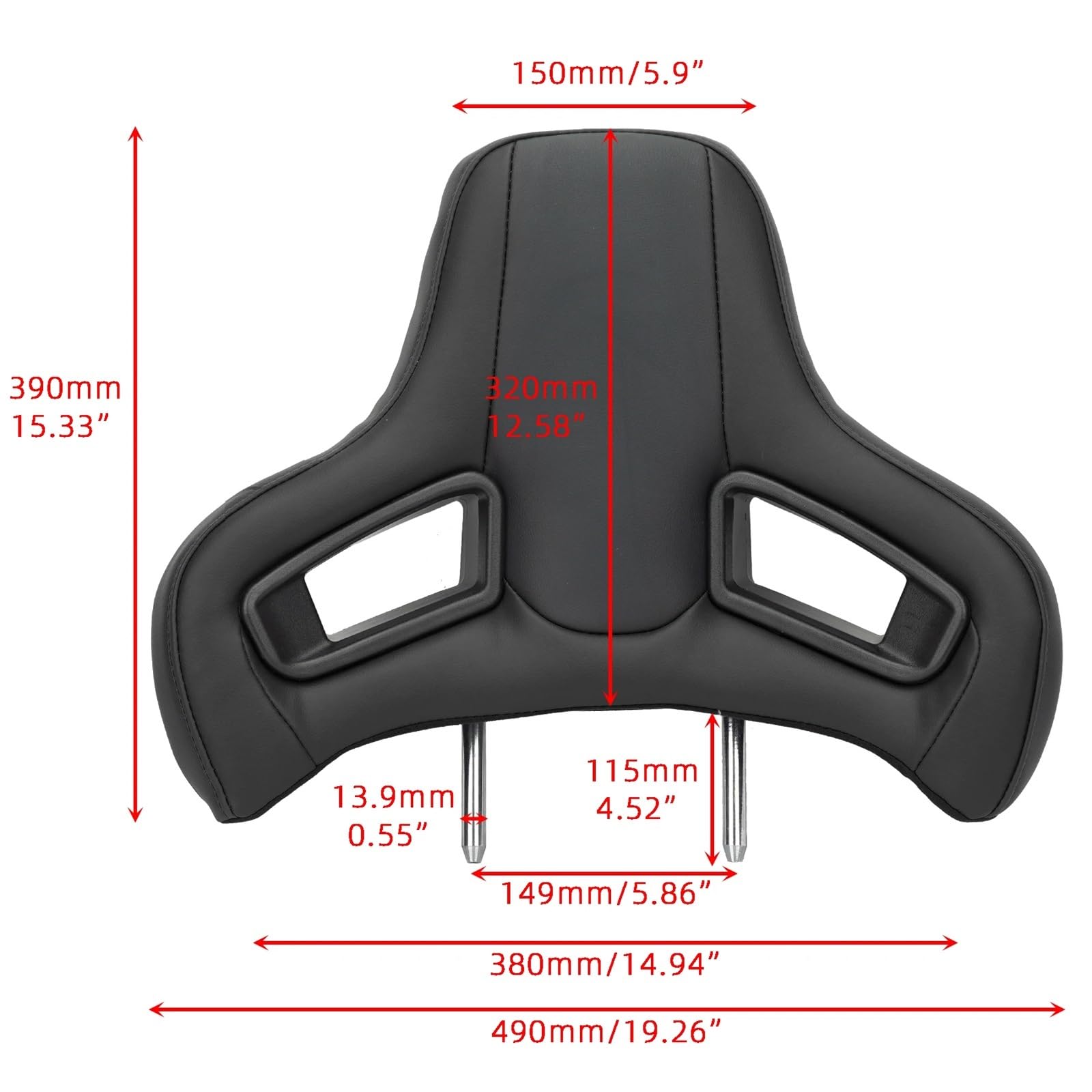 Car Pillow Driving Seat Car Pillow Apta para reposacabezas de asiento, cojín el cuello con tipo Plug & Play, almohada carreras(Black)