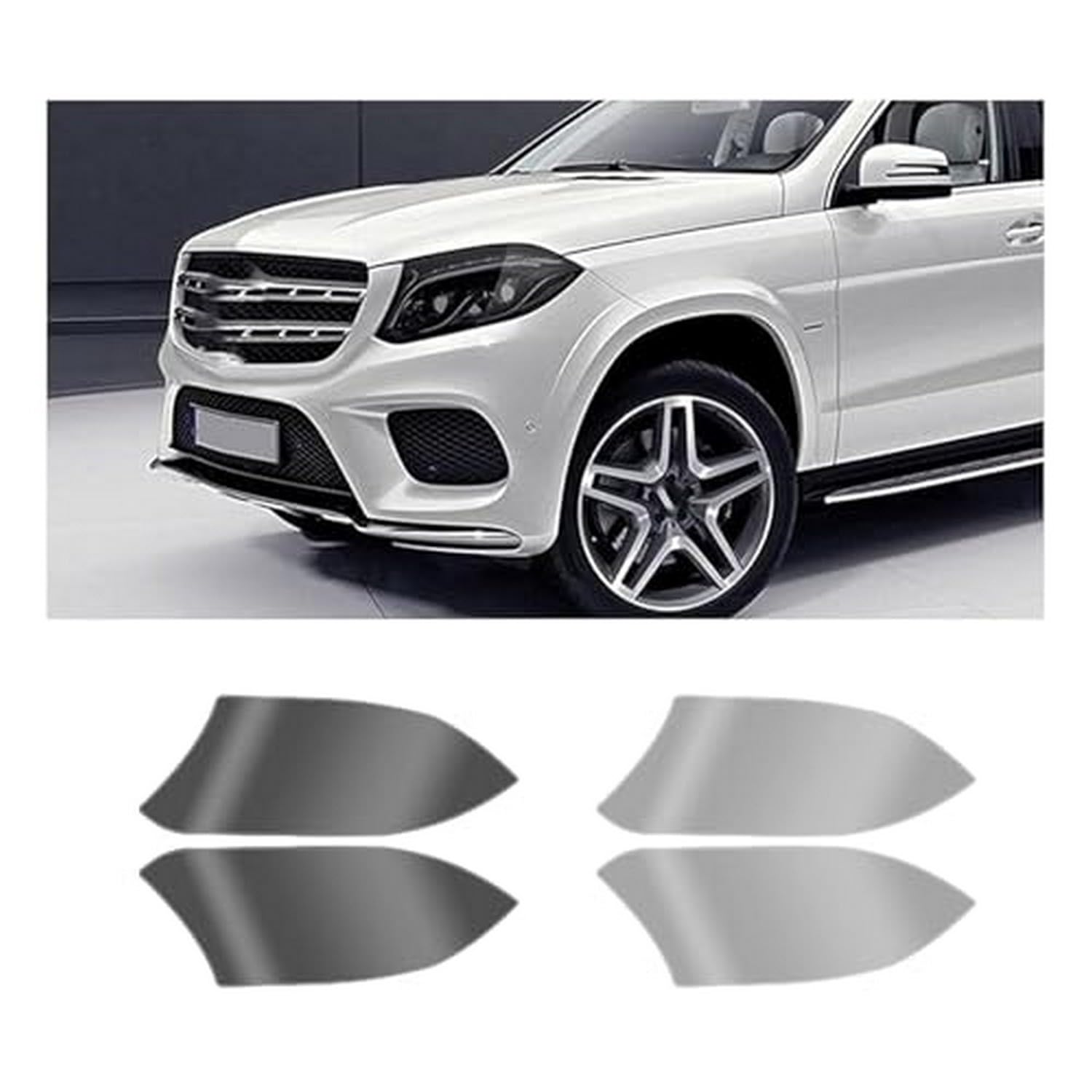 Film protection phare voiture vinyle noir fumé Benz Classe GLS 16-19