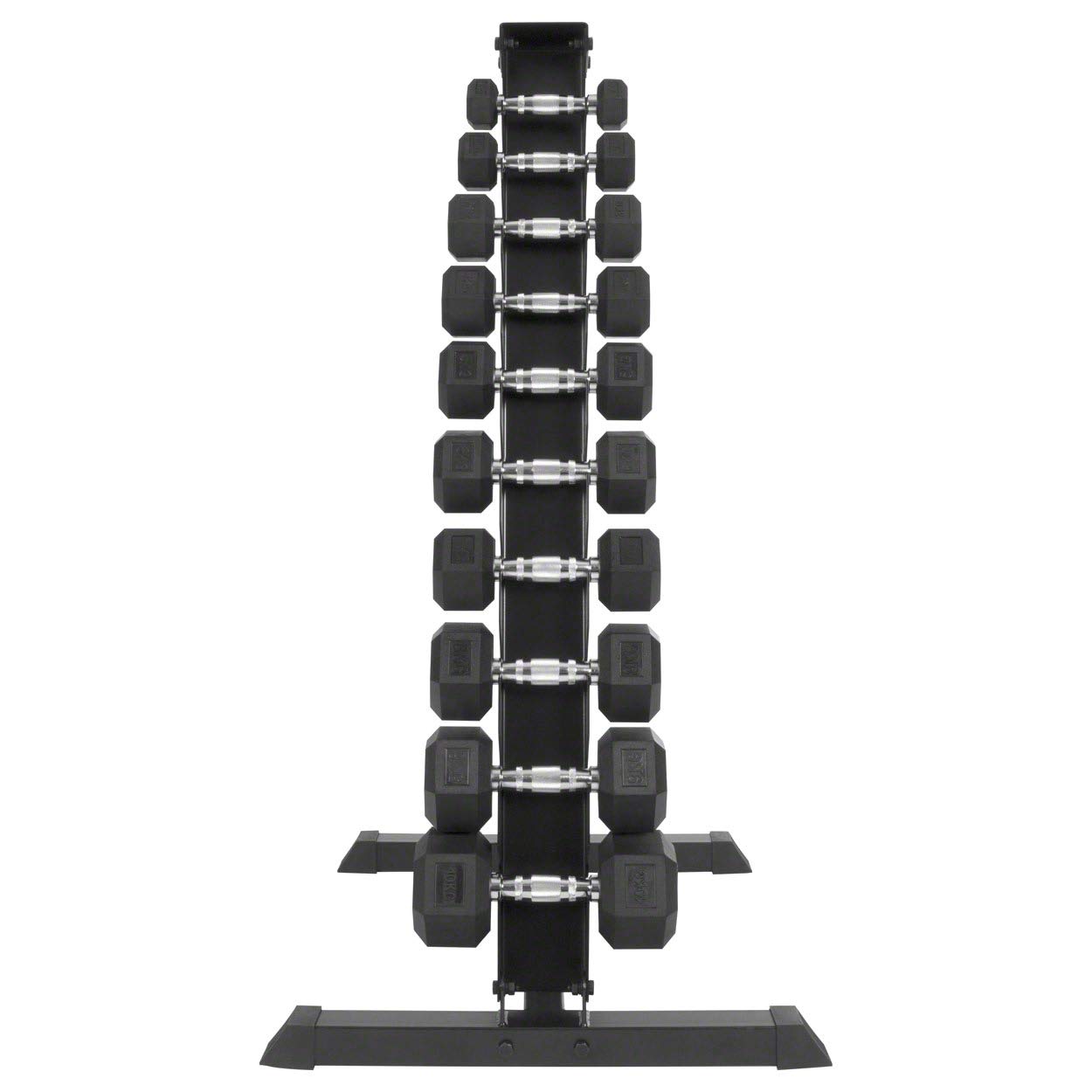 Kurzhantel-Ständer-Set mit 10 Paar Hex Hanteln, 1-10 kg, LxBxH 74x62x128 cm