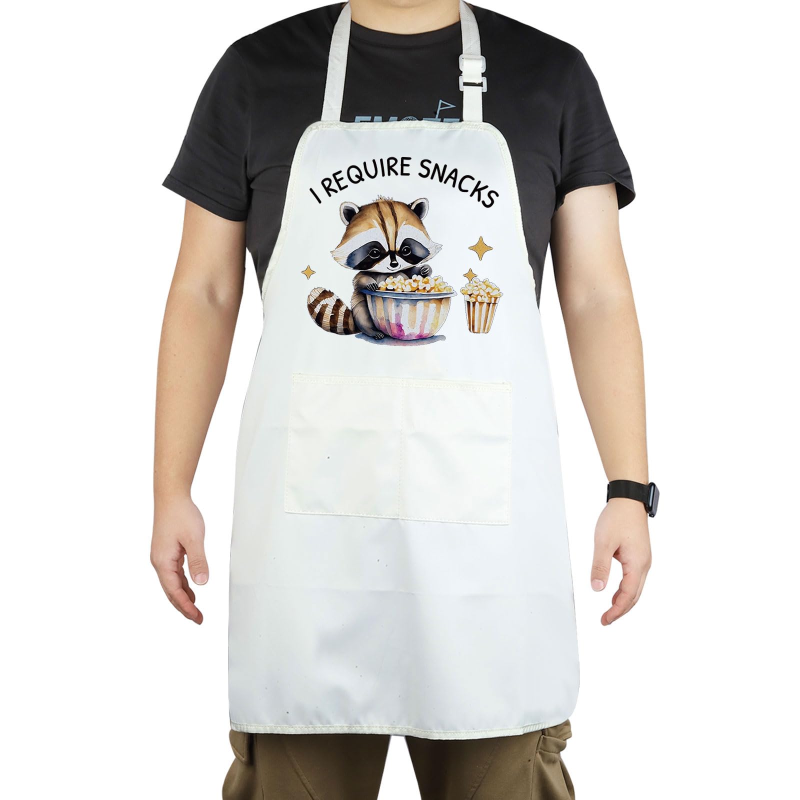CENWA I Require Snacks Raccoon Apron Raccoon Gifts Funny ...