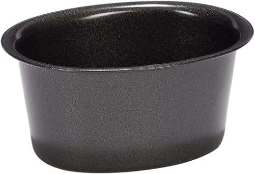 Patisse Oval Non-Stick Aspic Moulds Set of 4 - Coated Steel - 12 x 6.5 x 4 cm - Black