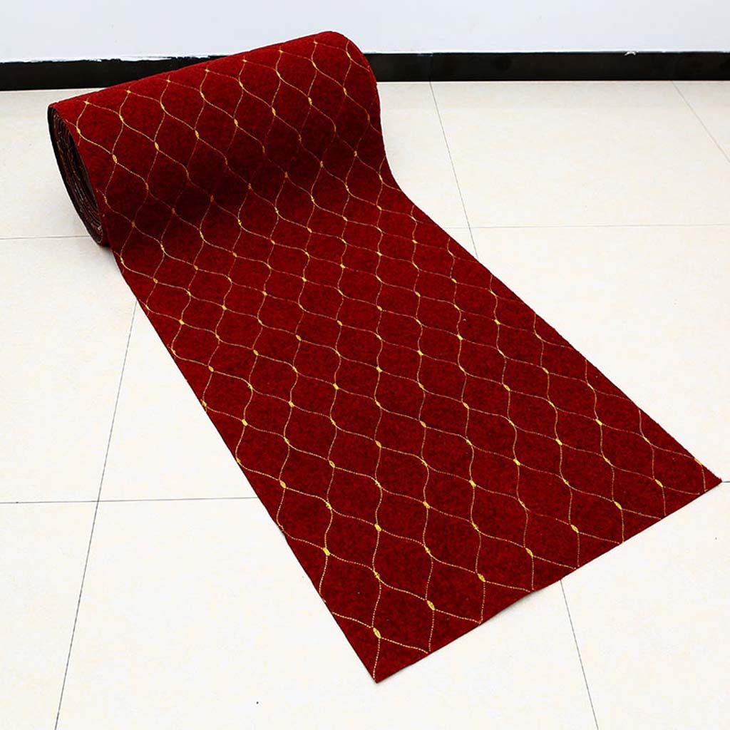 Tapis de sol d'hôtel lavable antidérapant 1.2x15m rouge pour grand événement