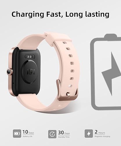 Miniatura 9 de ReReMorningLight Reloj inteligente ASW1 (rosa) con correas de nailon (rosa), correa de repuesto RERE ASW1 con alta elasticidad, suave, transpirable