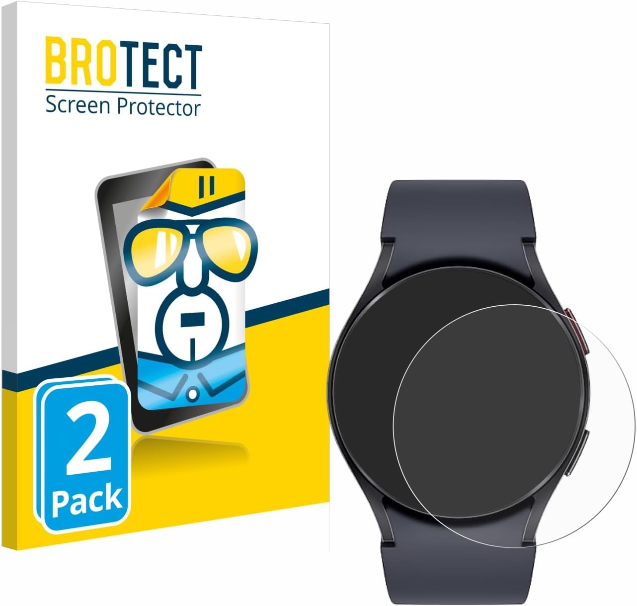 brotect 2-Pack Screen Protector compatible with Samsung Galaxy Watch 6 (40 mm) - HD-Clear Protection Film