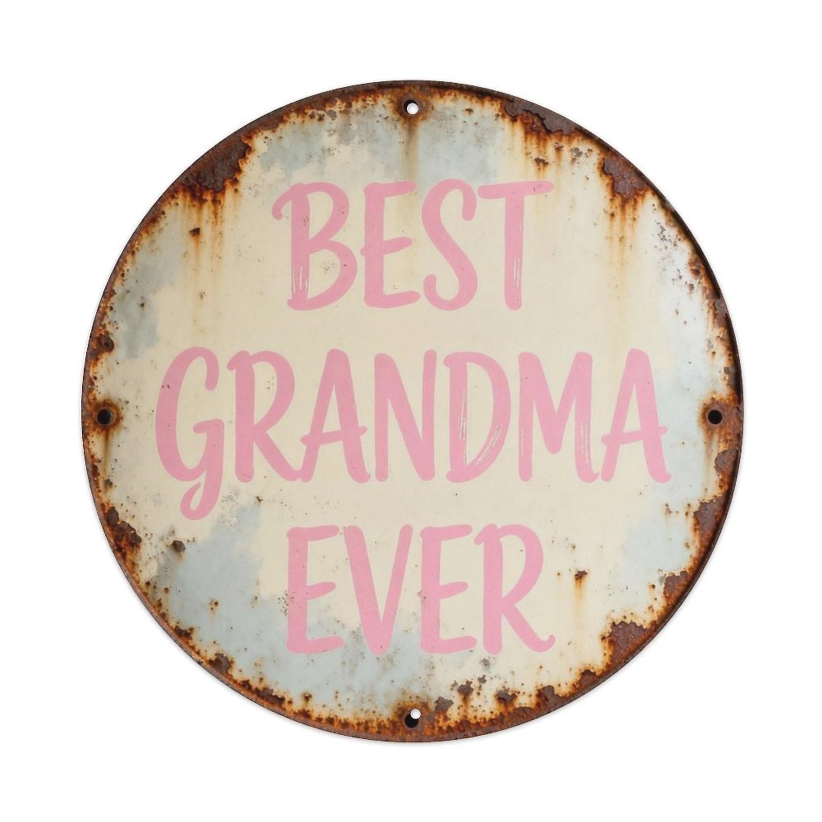 BEST GRANDMA EVER Metal Tin Sign Plaque