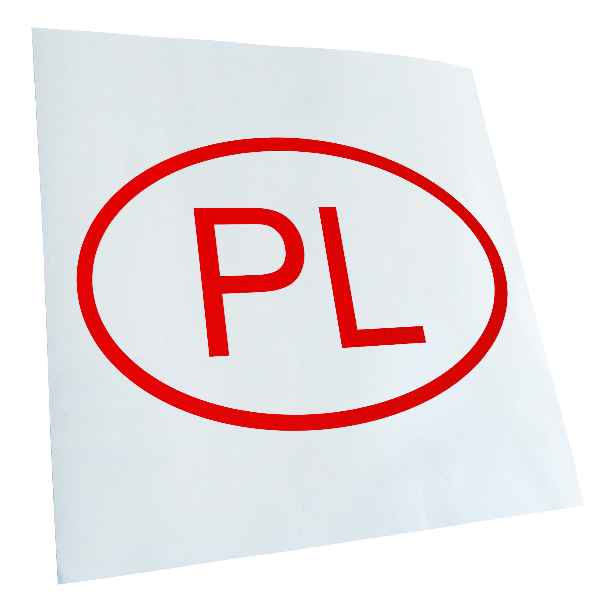 Kiwistar - Car Sticker - Red - 60 x 40 cm Poland PL - Rear Window Car Sticker Weatherproof for Car Truck Moped Truck - Sticker Exterior Self-Adhesive Tuning Accessories for Window Vehicle Window