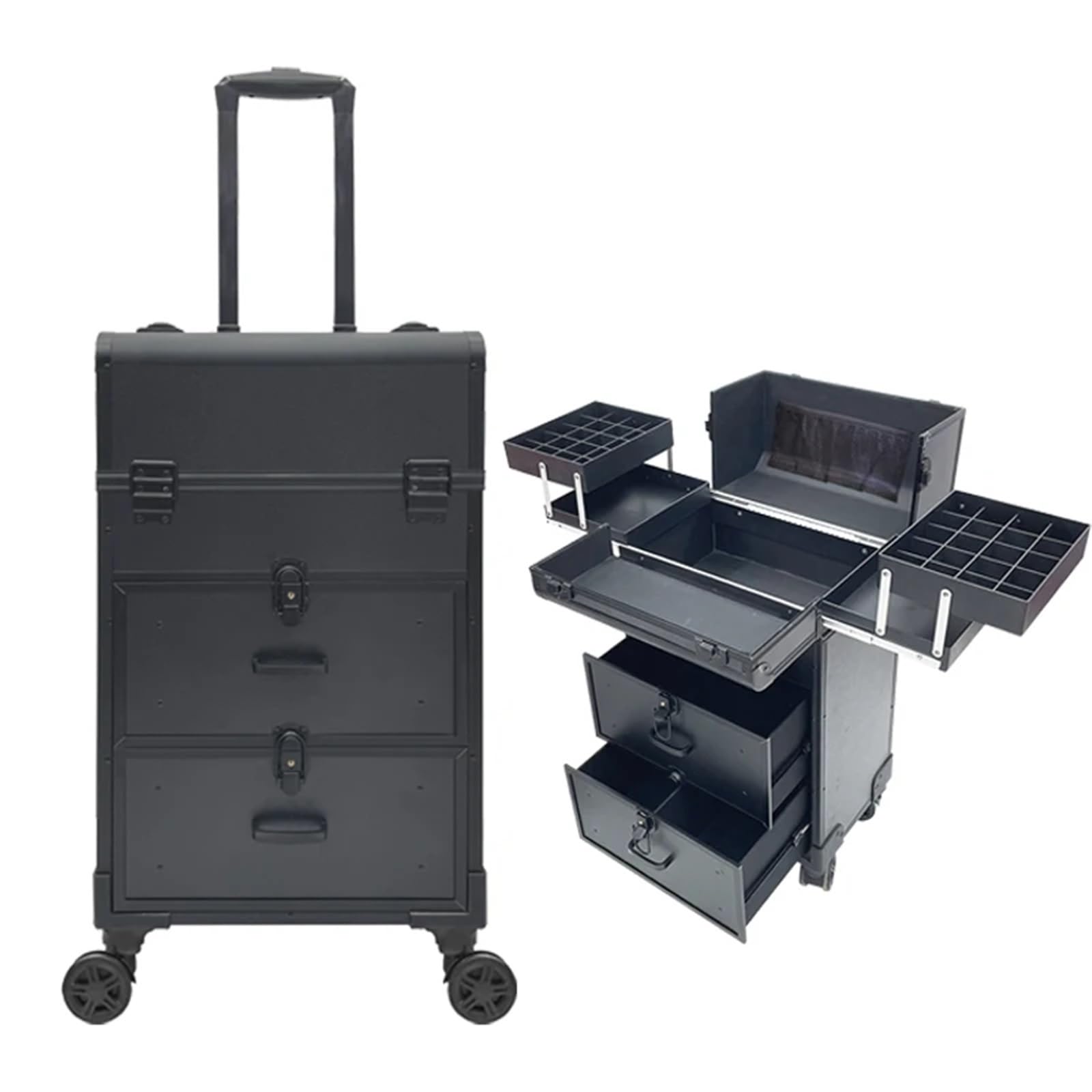 Valigia Per Il Trucco Grande trolley da trucco professionale for cosmetici, valigia for artisti, portatile, multifunzionale