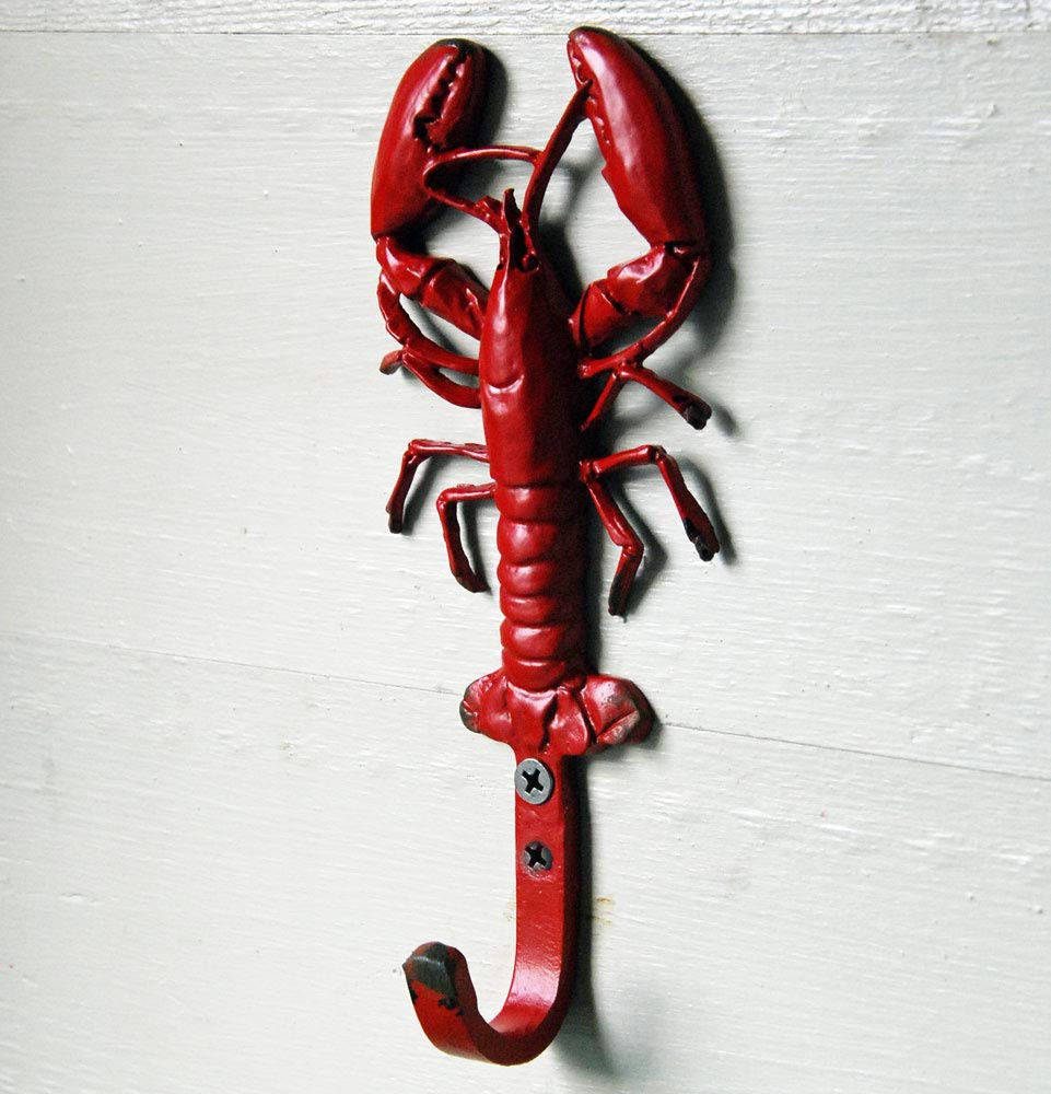 Bowley & Jackson Red lobster single wall coat hook