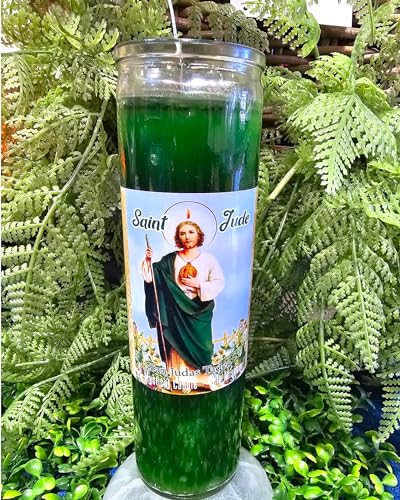 Saint Jude Candle | San Judas Tadeo Spiritual Prayer Candle 7 Day Glass Candle