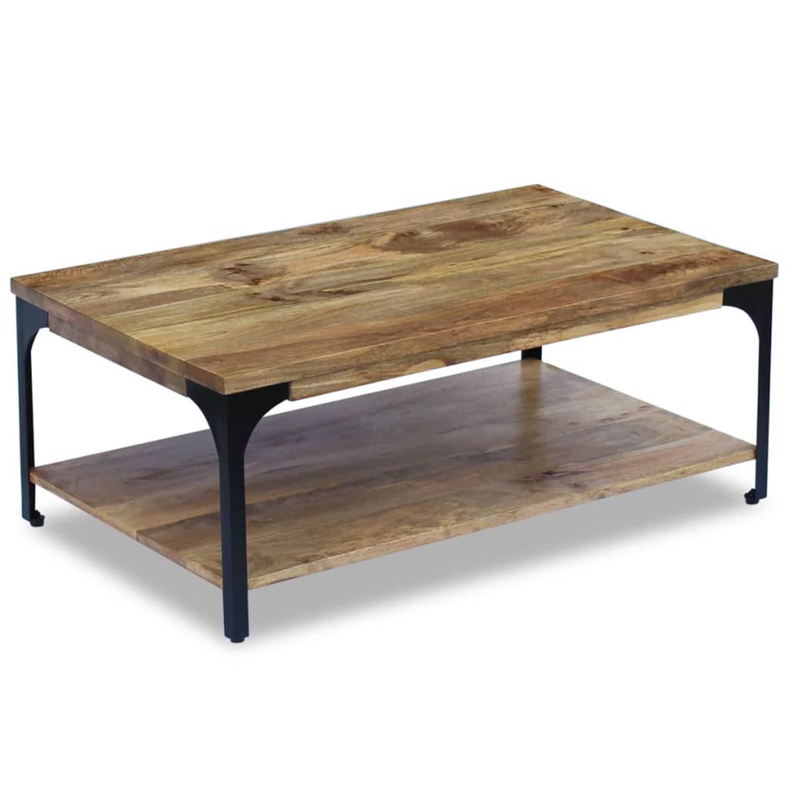 Homgoday Table basse en bois de manguier 100 x 60 x 38 cm, table d'appoint, table d'appoint pour salon, salle de réception d'invités, chambre à coucher et mobilier de bureau