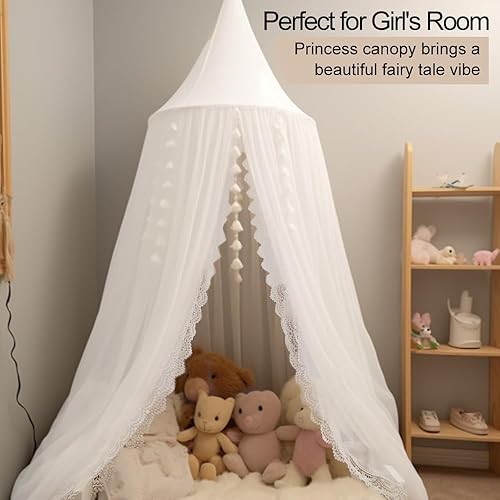 Miniatura 3 de MINI DIG Toldo de cama de princesa para habitación de niñas y niños tienda de campaña de juego de princesa decoración de habitación