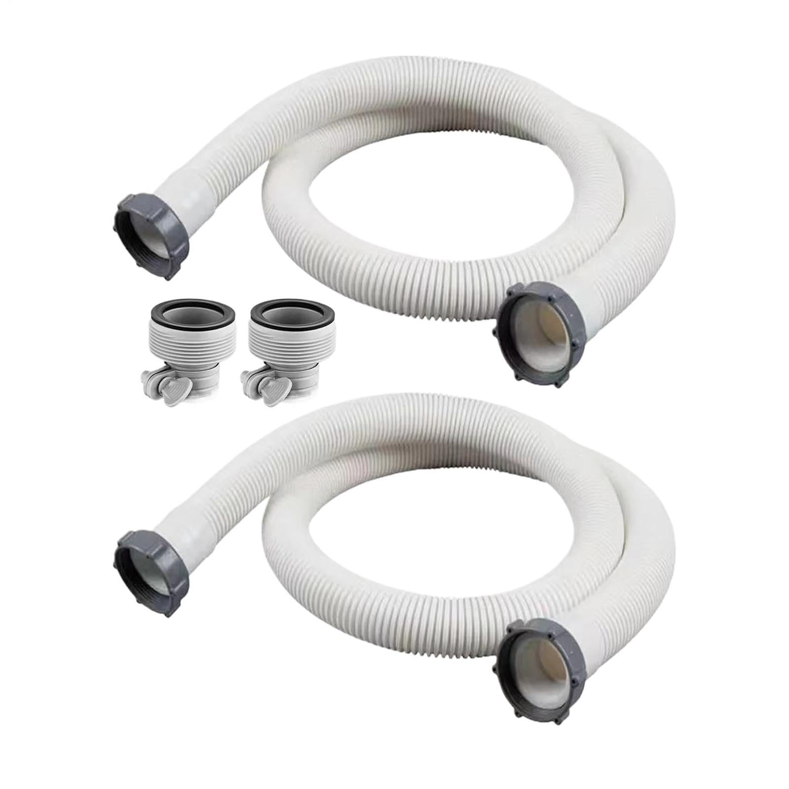 Pool Hose | Leak Proof Heavy Duty Connector | 2-Piece Pool Hoses for Filter Pumps,for Outdoor Garden Yard Seawater Sand System Vacuuming Floor Filling