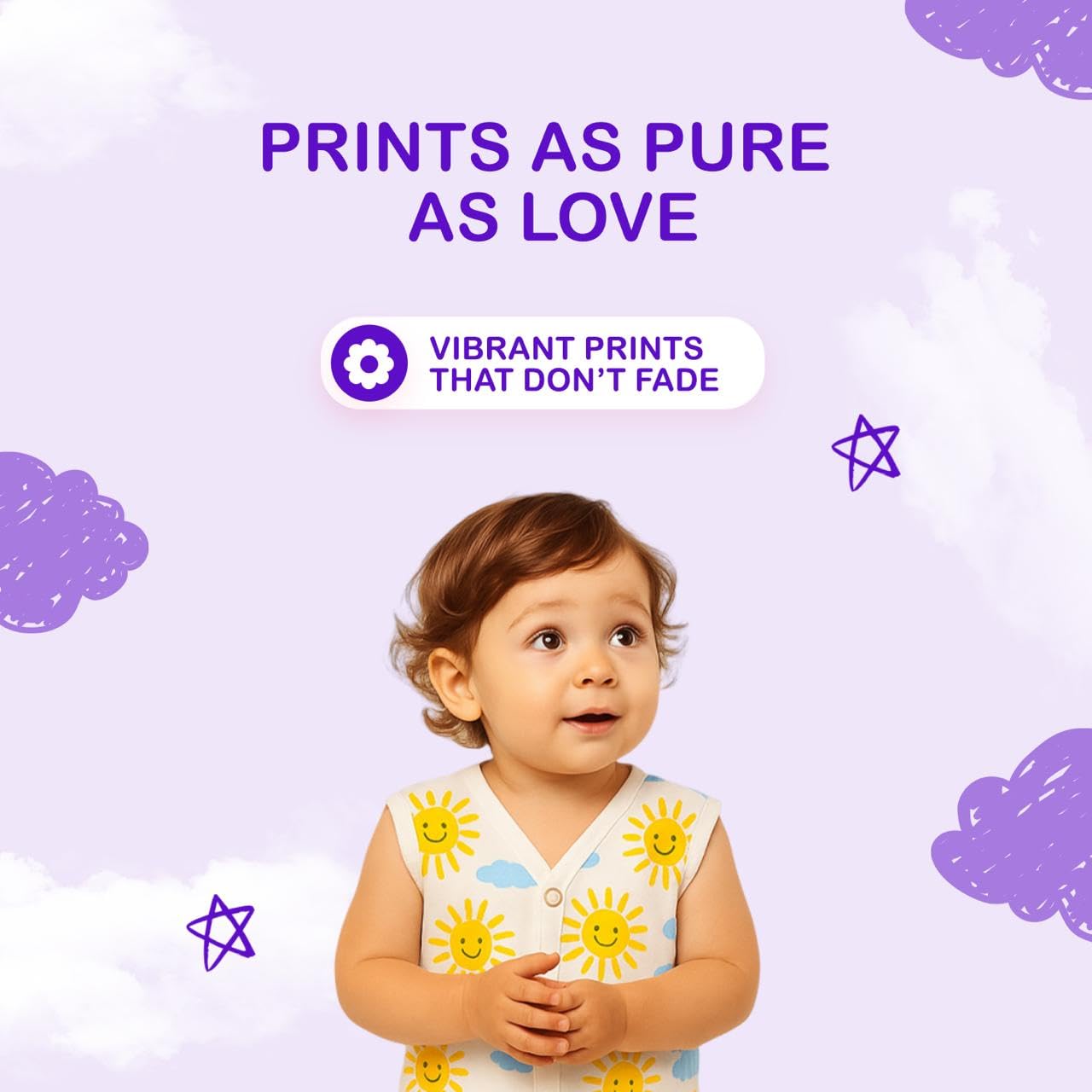 Kidbea® Newborn Baby Jhabla Unisex – Organic Cotton Muslin Top | Soft & Breathable Summer Wear for Boys & Girls | Duck, Chick & Sun Print Infant Clothing 6 to 9 Months - Image 4 thumbnail