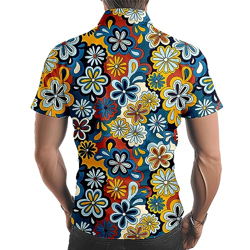 Stazary Neon Shirts for Men Button Up Shirts,Mens Neon Shirt Hawaiian Shirt for Men,Mens Beach Shirts Neon Clothes - Image 3