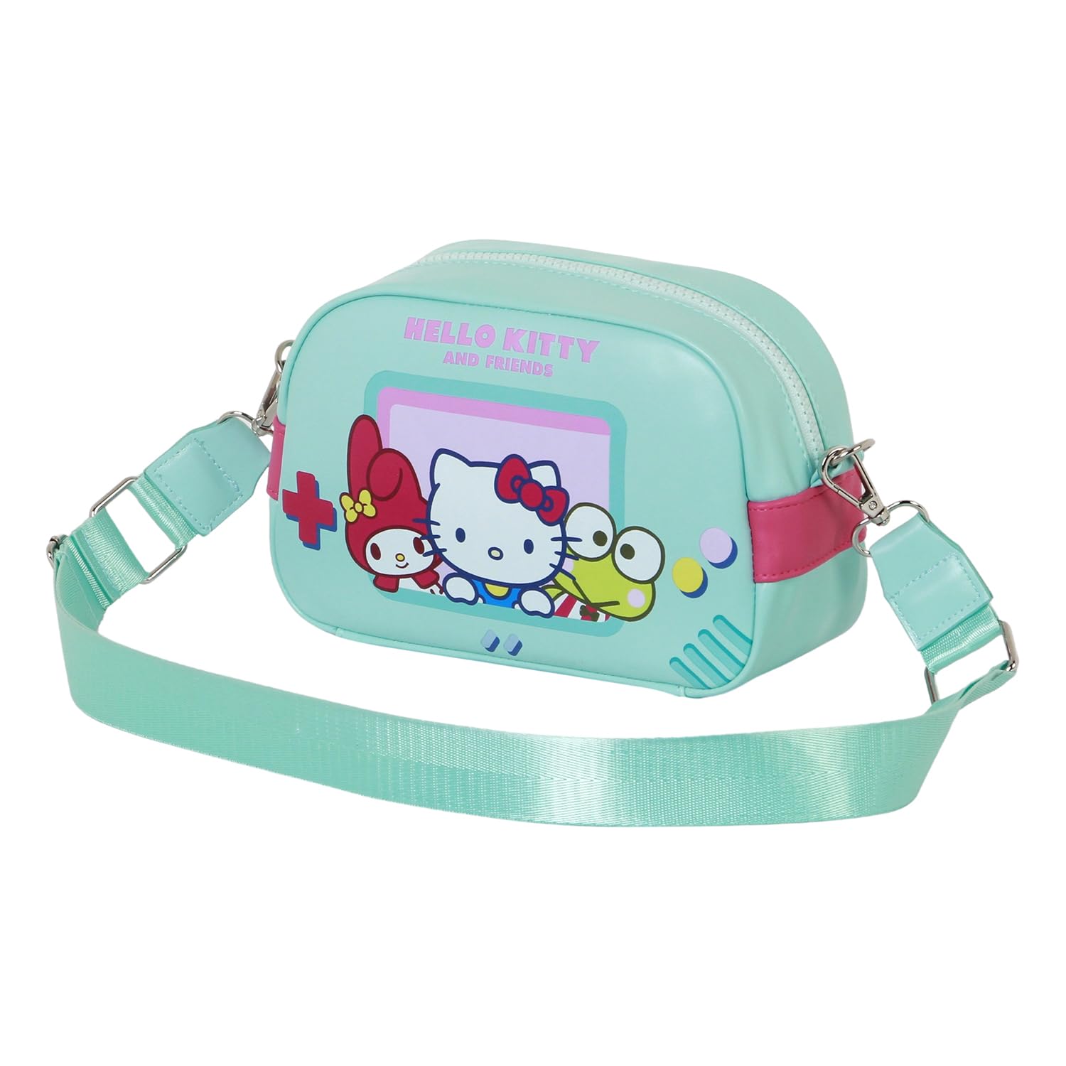 Hello Kitty Videogame-Bowling Lite Crossbody Bag, Turquoise, 23 x 14 cm