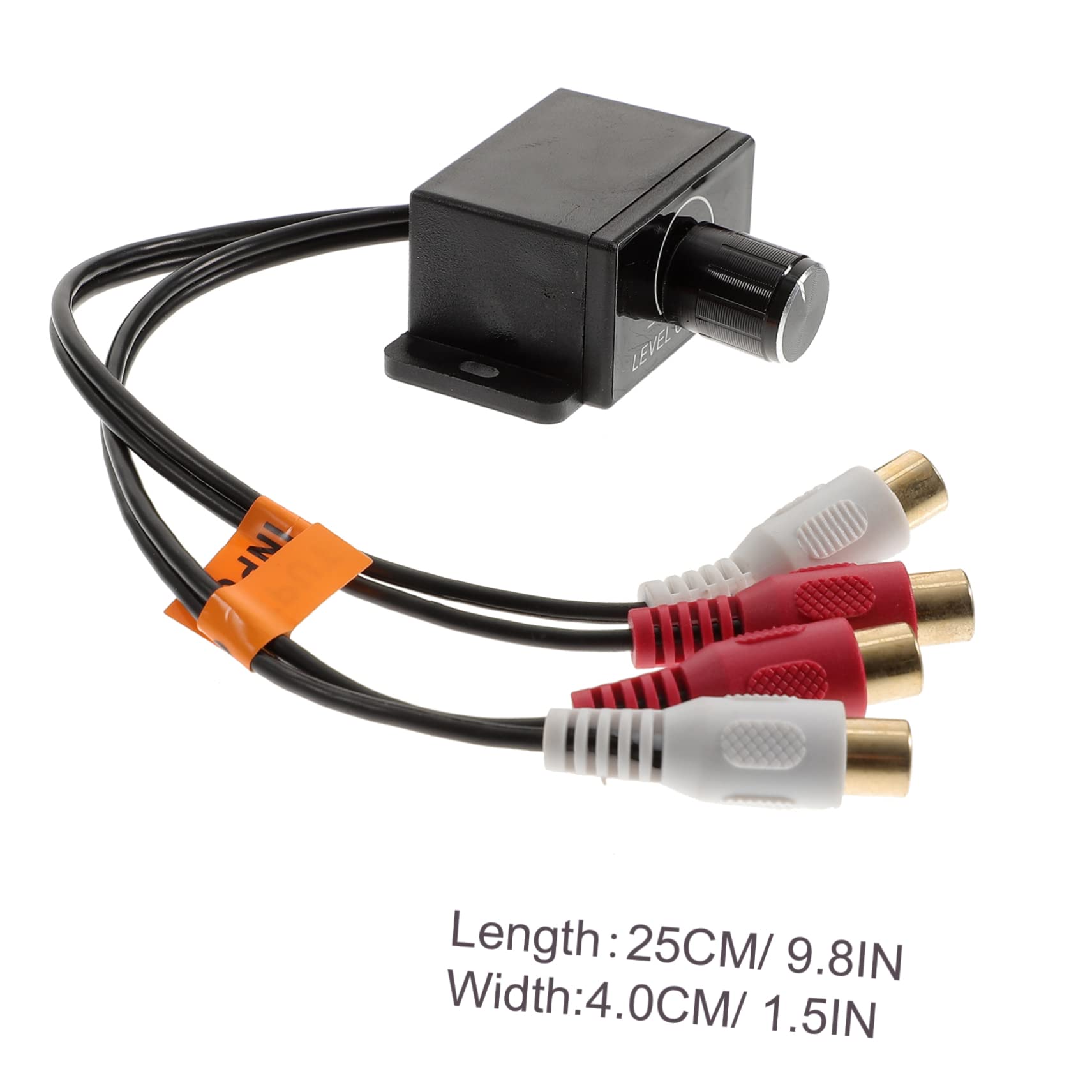 BRIGHTFUFU Bass Tuners for Car Amplifier Level Bass Audio Volume Control Remote Level Control Knob 2 Connectors