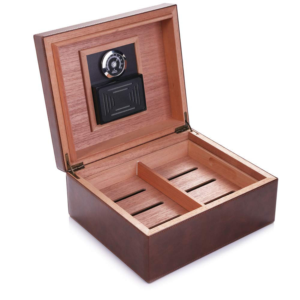 Robeent Cedar Cigar Humidors Box.with Multifunction Digital Hygrometer