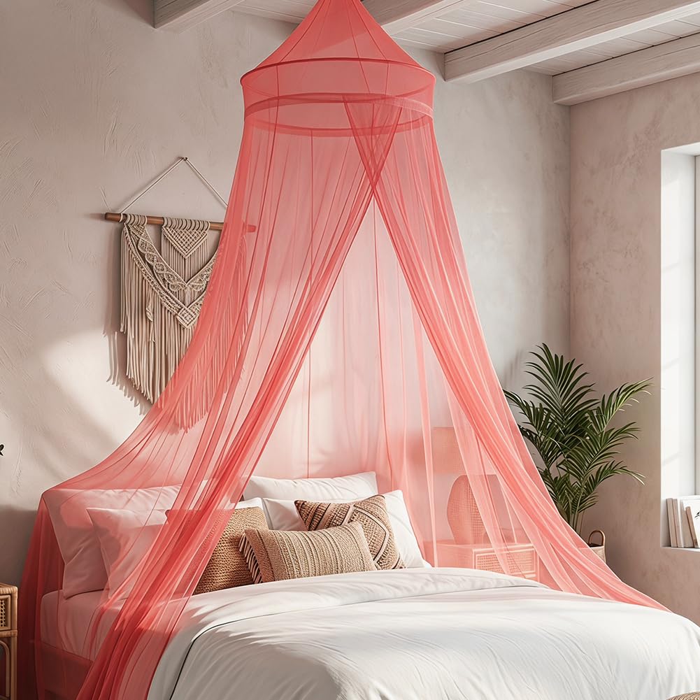 VorPrillynt Mosquito Net for Bed, Essential Travel Mosquito Net for Bed, With Ceiling Hook, Double Proof, Canopy for Travel and Household