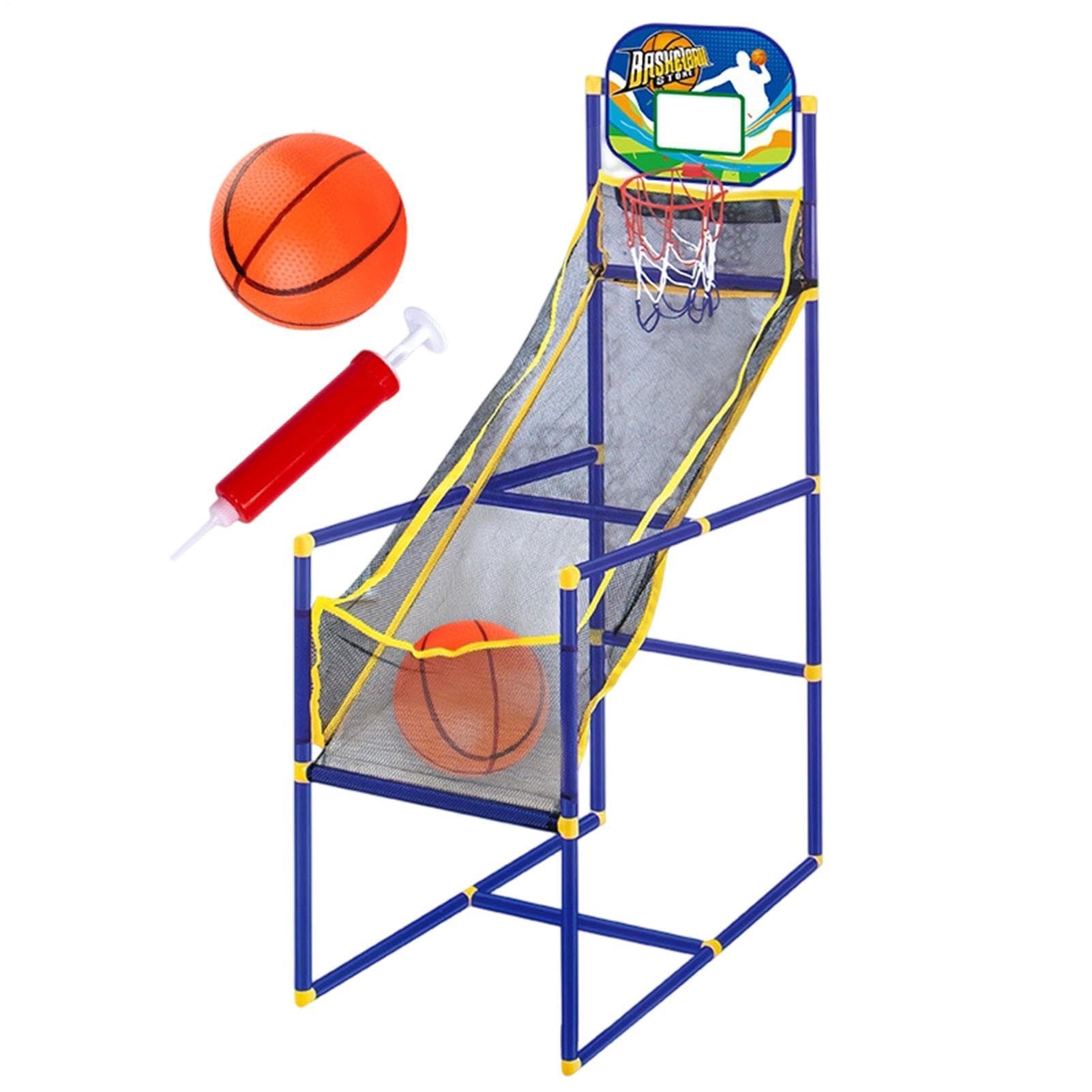 Basketball mit Korb für Sport-Spielzeug im Freien, tragbar, inkl