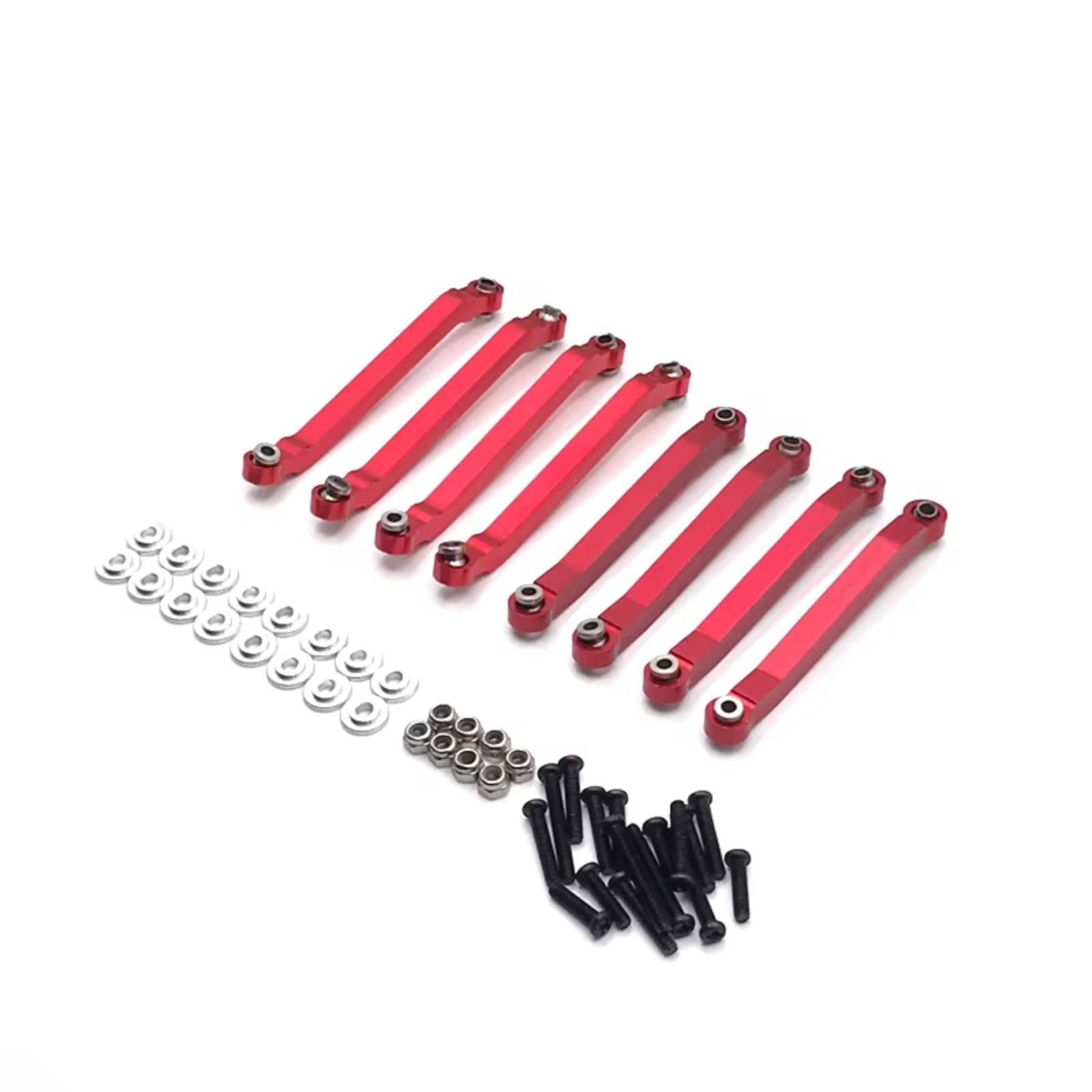 RC Car Accessories for Mangniu for MN98 D90 D91 D96 99S V1 1/12 Metal Modified Fixed Connecting Rod Remote Control Crawler Vehicle Upgrade Parts Accessories(Red)