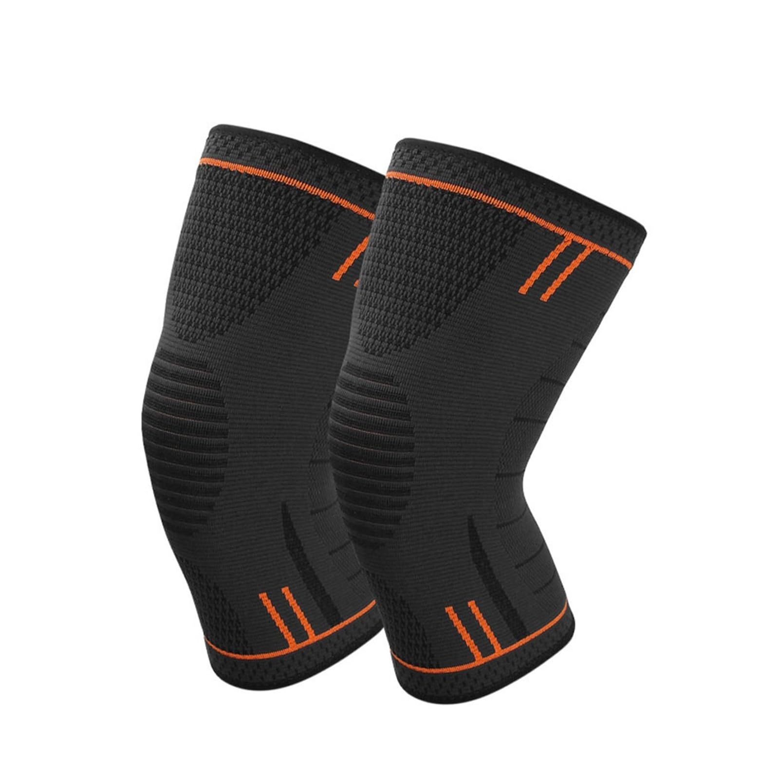GenouillèRes De Sport Genouillères de sport antidérapantes en Silicone, 1 paire, Support for la course, le cyclisme, le basket-ball(Orange,L)