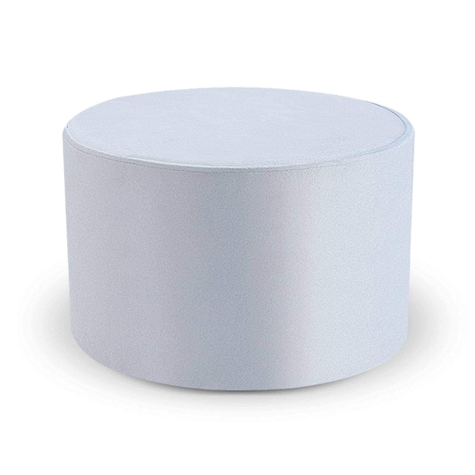 Pouf rond en velours bleu clair, repose-pieds chic style nordique