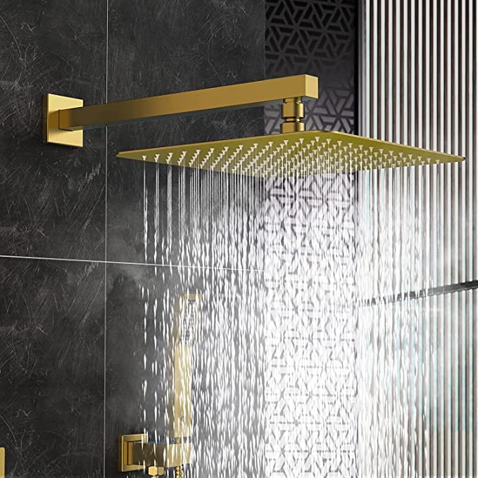 TOSCH Stainless Steel 304 8X8 INCHES Showerhead Grade High Pressure GOLD Square Extra Heavy Rainfall Ultra Slim Ceiling or Wall mount Overhead Shower Only (WITHOUT ARM) Gold Matte Finish (Series-Super Heavy) (B0BN385V57) Amazon Price History, Amazon Price Tracker