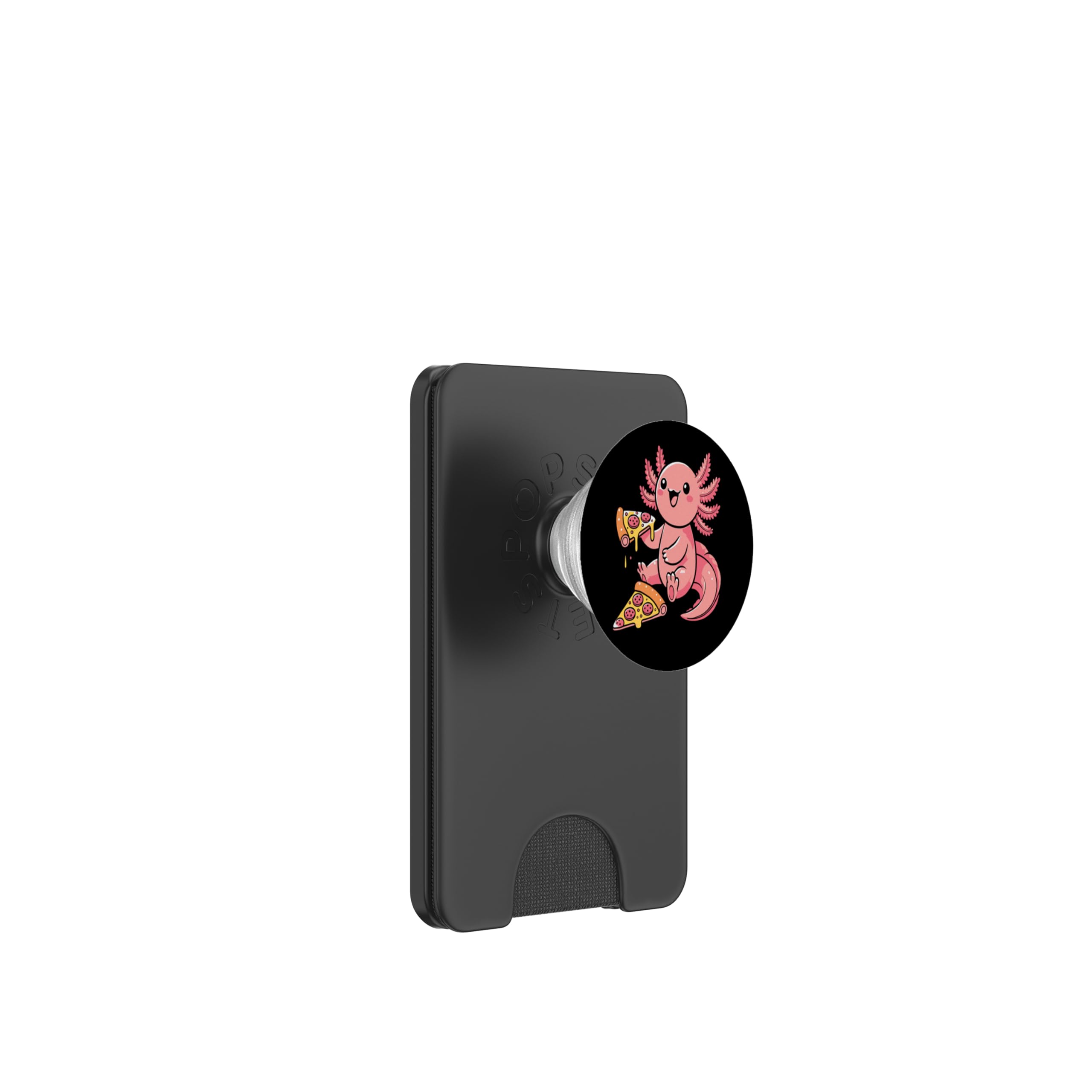 Anime kawaii axolotl eating Pizza Men Women Kids PopSockets PopWallet for MagSafe