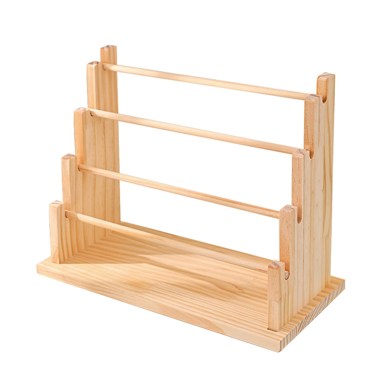 Handmade Wooden Jewelry Organizer with Stable Base Display Stand, Natural Particles for Bracelets and Accessories, Wooden Bangle Organizer, フリーサイズ