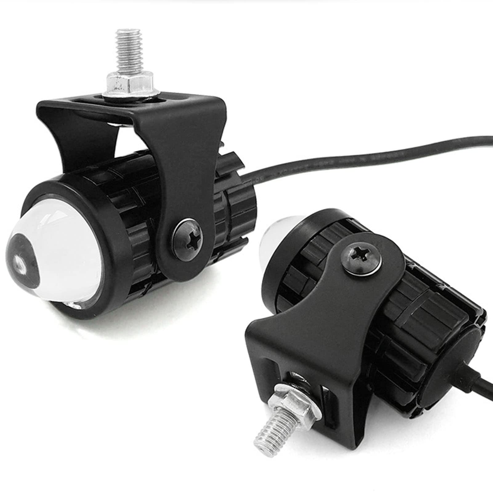 Faretto per Motocicletta Faro di Guida a LED IP67 Impermeabile Abbagliante Anabbagliante Doppio Colore Lunga Durata con Interruttore Sul Manubrio per SUV per UTV