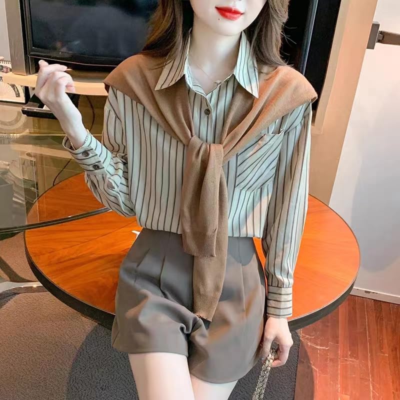 Image of WaJuemy Sweater Shawl Wraps for Women Sweater Knitted Knotted Shawls Travel Casual Scarf Cape Shoulder Tops Fashion Wrap