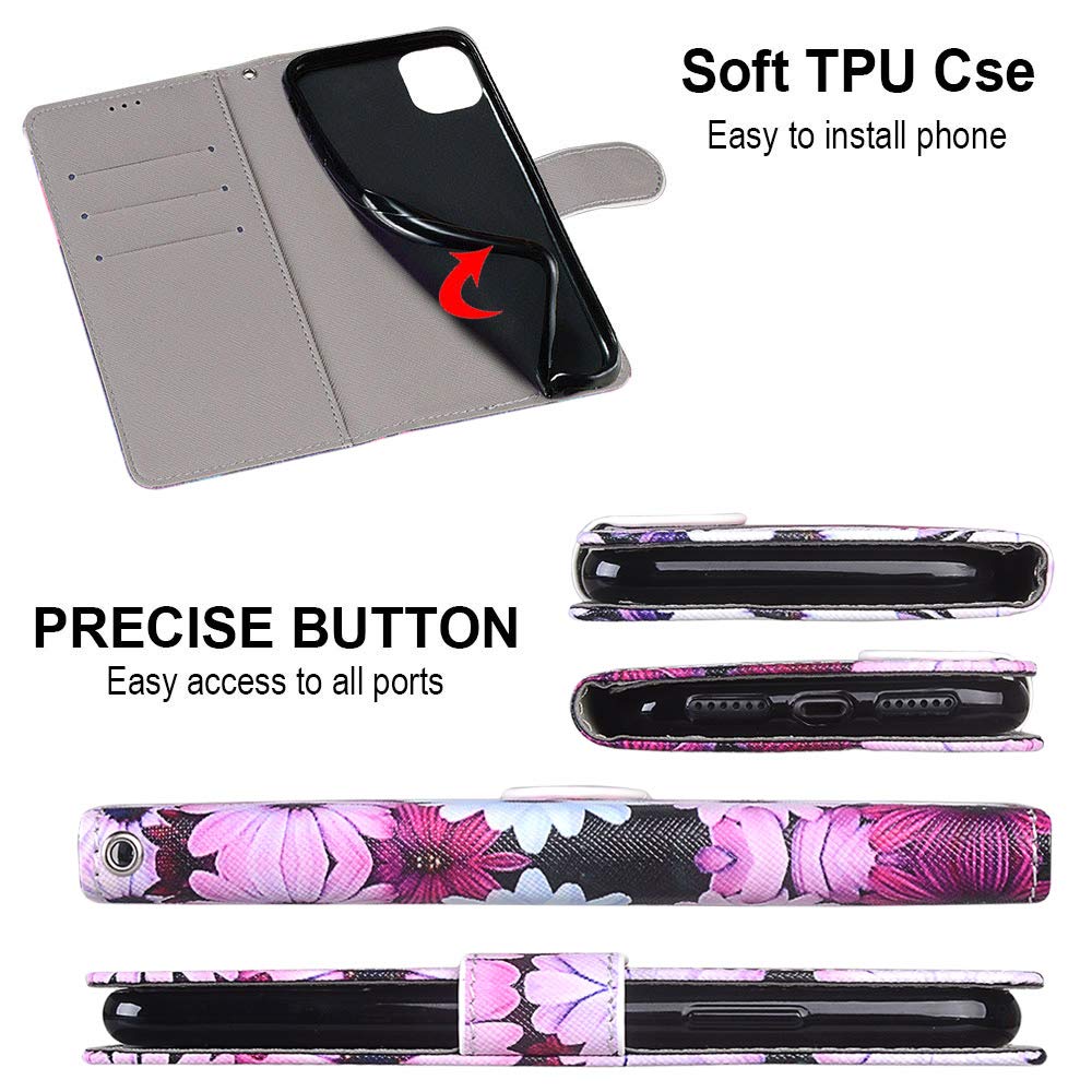 Compatibile con Cover Redmi Note 8 Pro Antiurto con Supporto, Custodia Xiaomi Redmi Note 8 Pro Silicone con supporto per Auto Magnetica Cover per Telefono Protezione (Viola