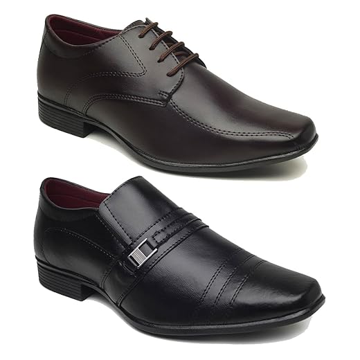 KIT 2 PARES SAPATO SOCIAL MASCULINO OXFORD ESTILO ITALIANO