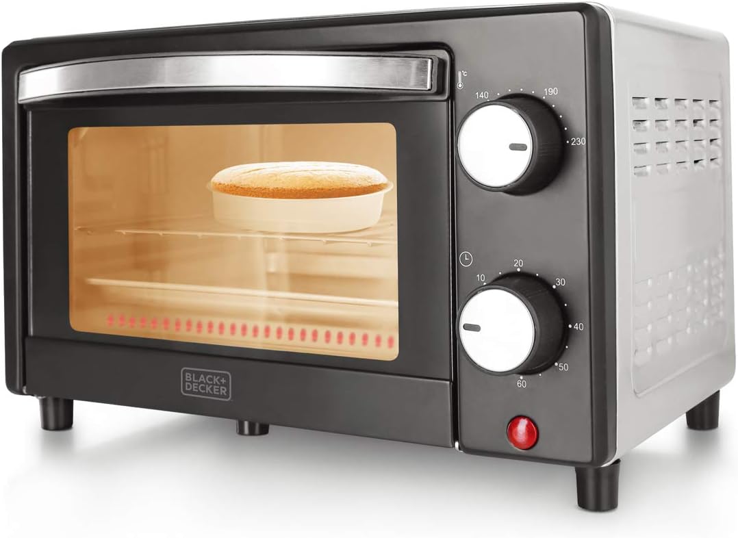 BLACK+DECKER Oven Toaster Grill OTG 12911 with Grill, bake and broil options (Black, Grey) 9 L