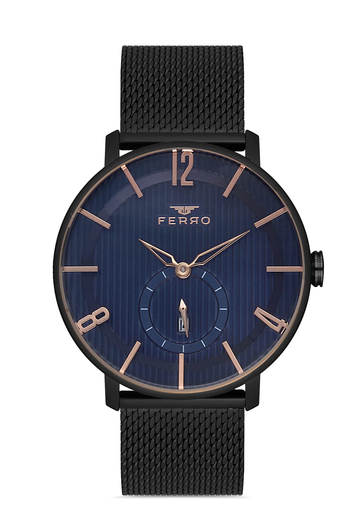 Ferro Analog Blue Dial Mens Watch-F40075C-V (B09RWLTJ3D) Amazon Price History, Amazon Price Tracker