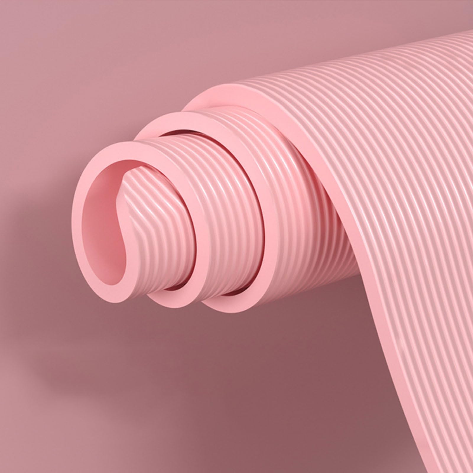 Tappetino da yoga spesso con cinghie, tappetino da yoga non slip pilates, tappetino da allenamento in NBR, confortevole e resistente