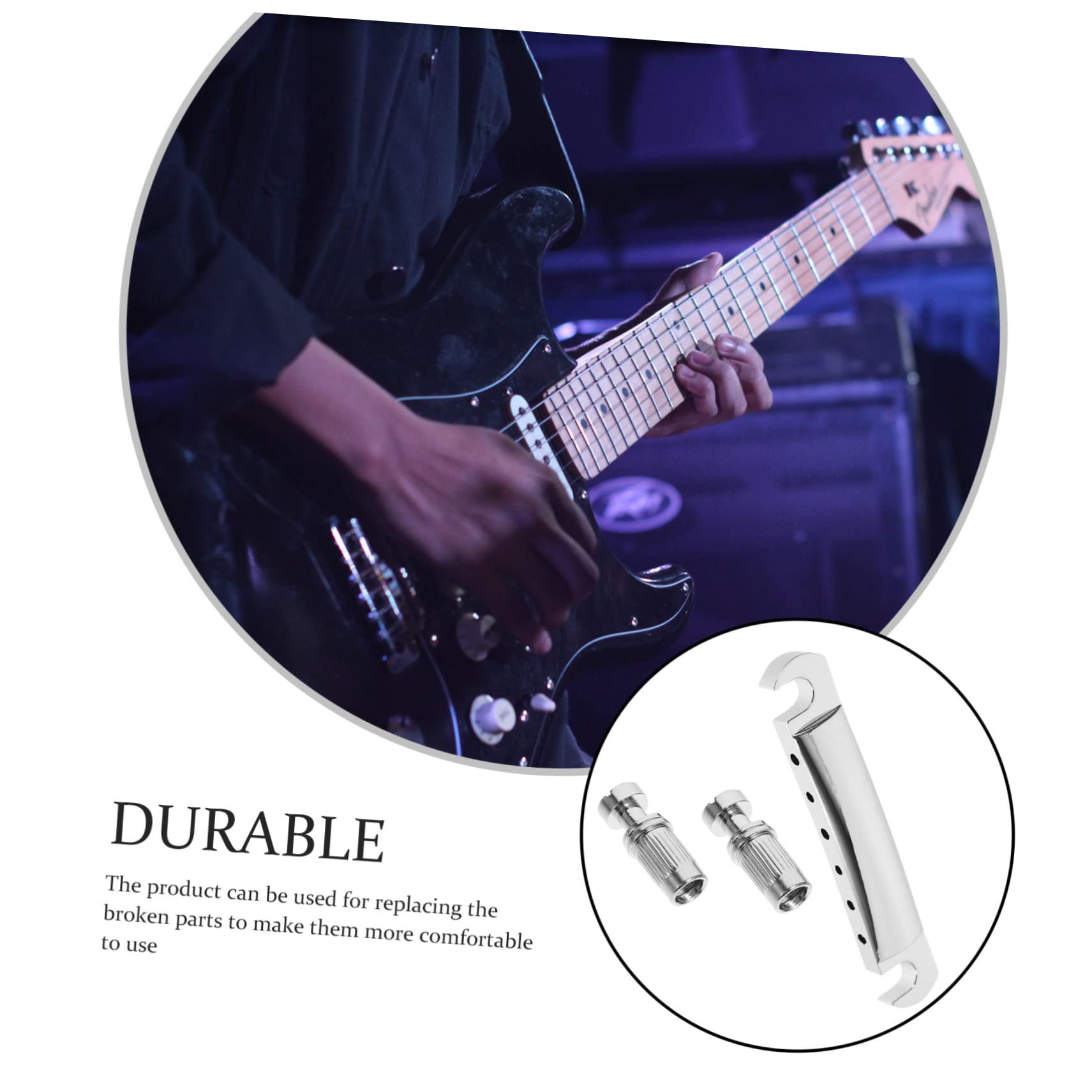 Abaodam Lightweight Electric Guitar Bridge Tailpiece Replacement Saddle for Guitars Professional Luthier Kit