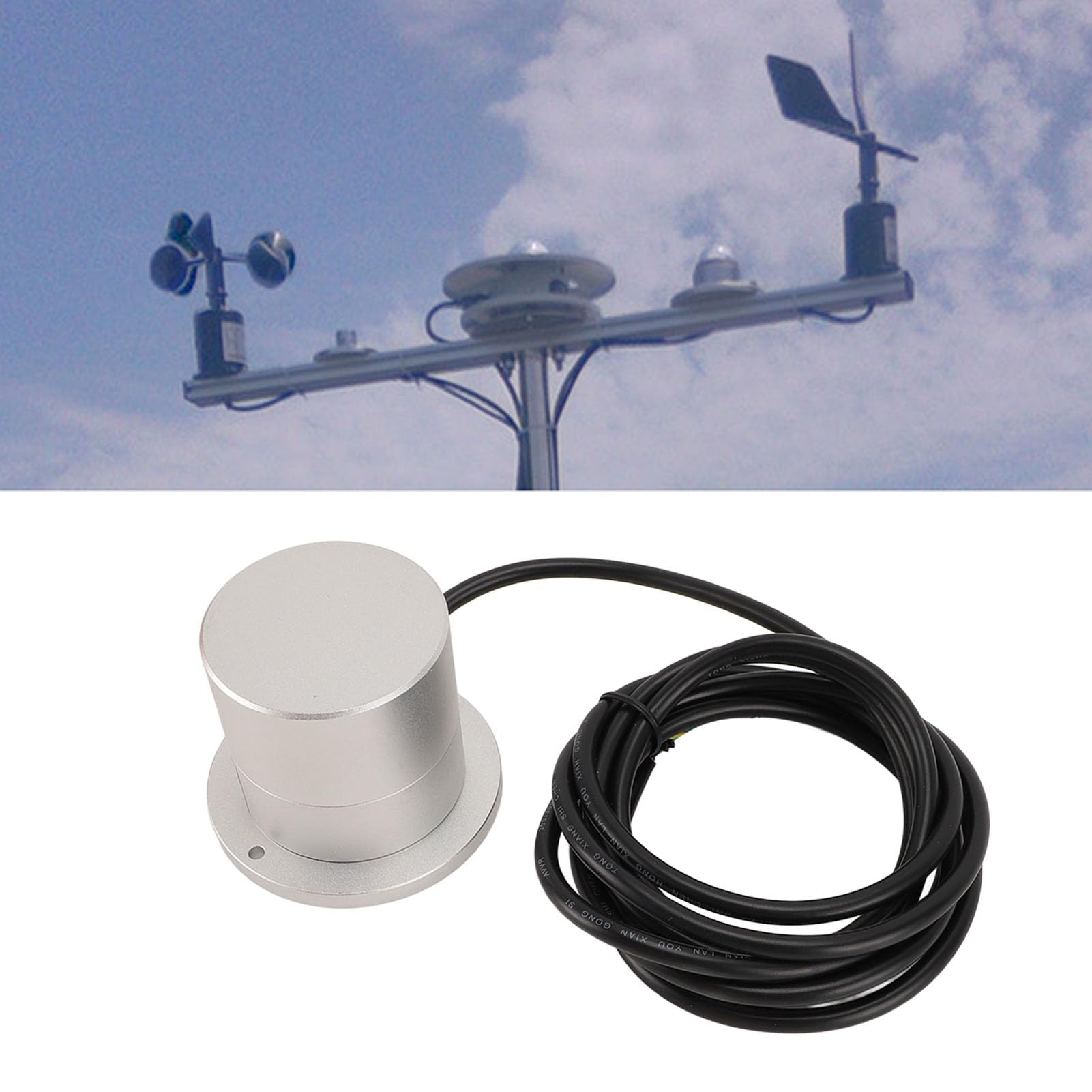 Generic Transmisor Preciso de Sensor de Radiación Solar para una Medición Solar Precisa en Meteorología, Construcción de Aluminio Duradera, 1 X 65x52 Mm (YGC-JYZ-KV-V2)