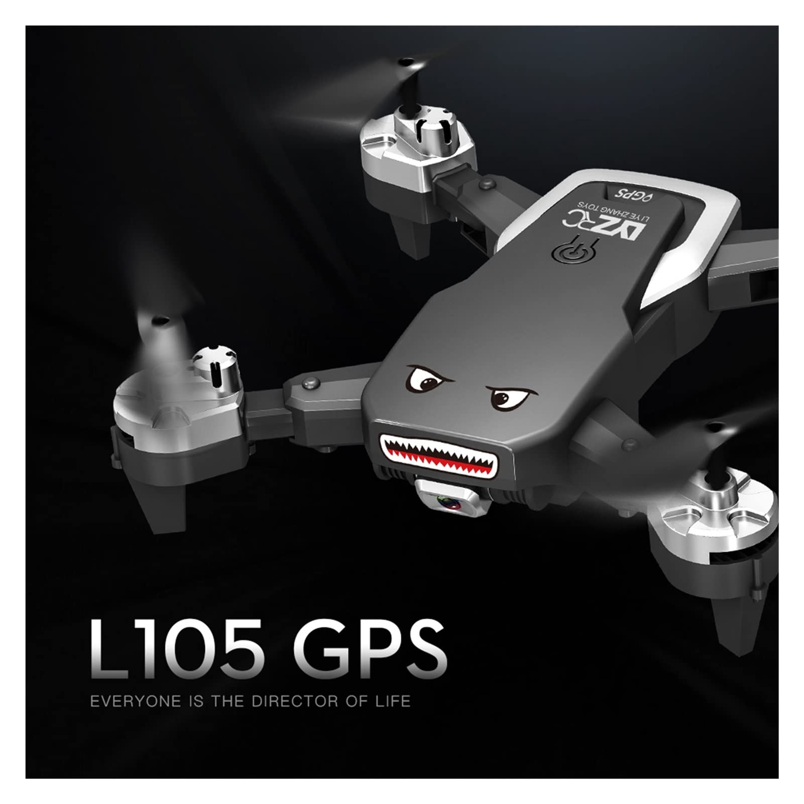 L105 GPS 4K HD Kamera Drone Wifi 25min Czas lotu Quadcopter RC Odległość 1km Profesjonalny składany helikopter Dron (Kolor: Single4K 2B)