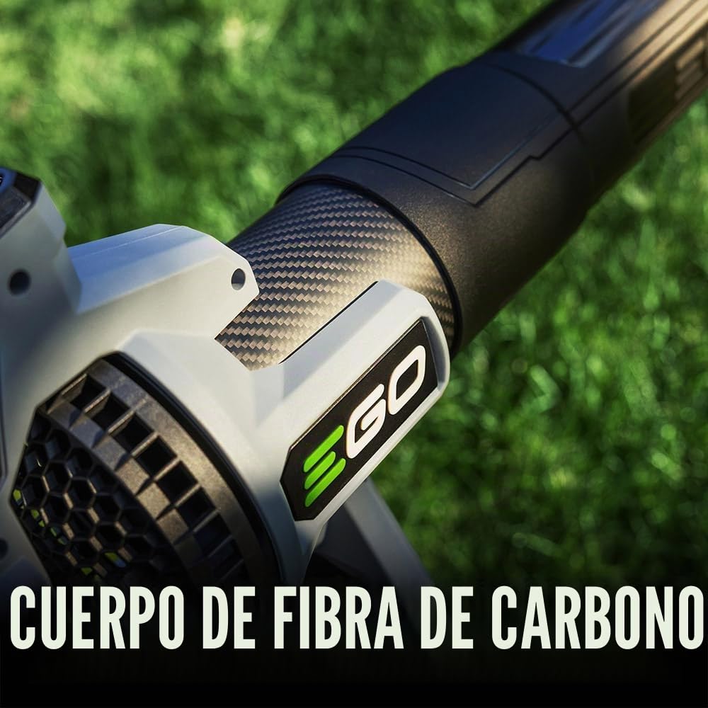 EGO Power+ LB8800 880CFM 200MPH - Soplador de Hojas de Fibra de Carbono con Pantalla Digital, boquillas cónicas y extendidas Incluidas, batería y Cargador no incluidos.