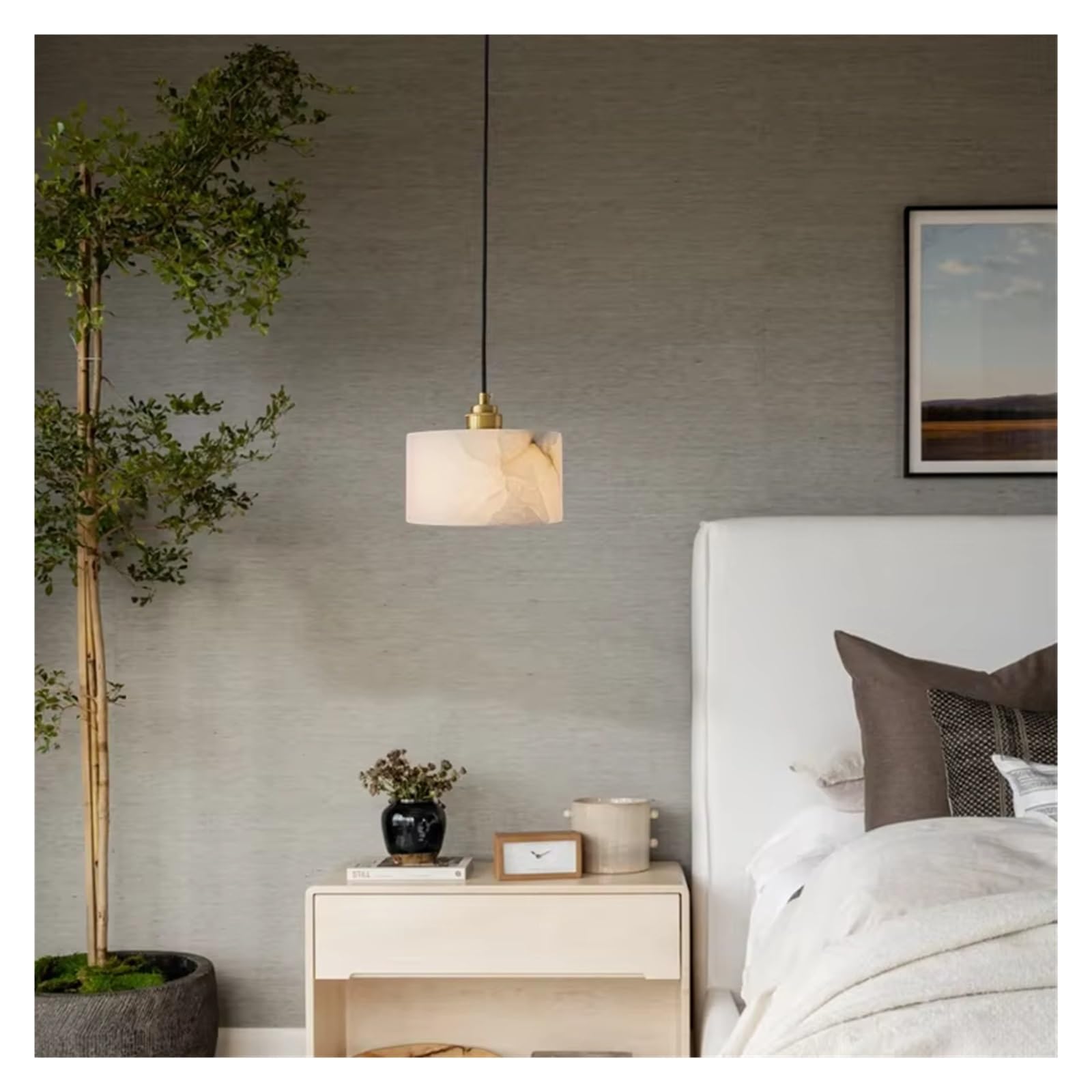 ASerZenith Chandelier Bedroom Bedside Room Entrance Restaurant Pure Copper Pendant Light Fixture Home Decoration,Tricolour Light