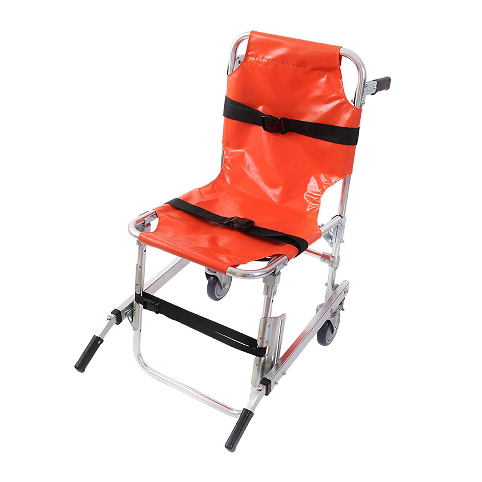 DadYa Aluminum alloy Stair Chair - Light Weight Foldaway Ambulance Firefighter Evacuation Medical Lift Stair Emergency Evacuation Chair with Quick Release Buckles(Orange)