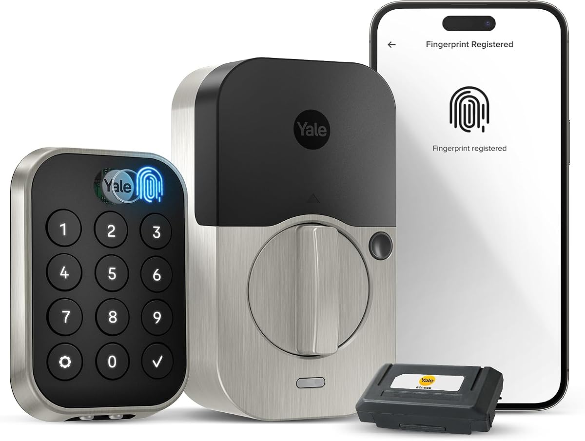 Yale Assure Lock 2 Touch Fingerprint Keypad Deadbolt w/Wi-Fi, Satin Nickel | Auto-Lock with DoorSense, Fingerprint, Wi-Fi included, IPX5 rated, Only compatible in the US and Canada