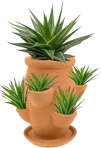 VICASKY Strawberry Planter Pot Tower Planters Outdoor Plants Terracotta Hen