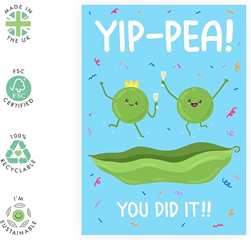 Miniatura 2 de CENTRAL 23 Tarjetas de felicitación de buen trabajo  Yip-PEA You Did It  Tarjeta de felicitación  Bien hecho  Nuevo trabajo  Graduación  Viene con