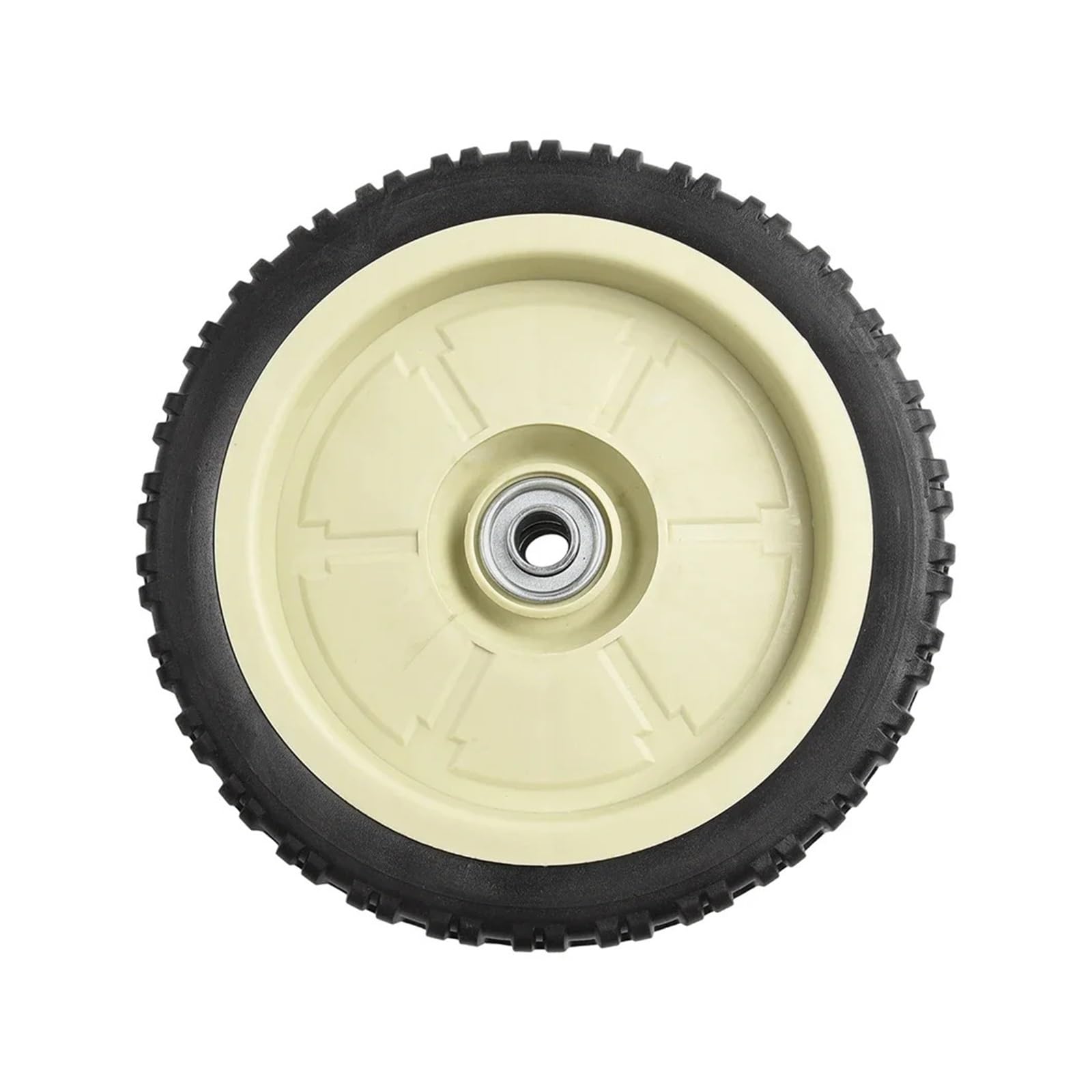 Rueda universal para cortacesped, 8 pulgadas goma, para HRJ216, 1 par | tamano 203 mm, grosor 43 mm, ruedas delanteras traseras negras